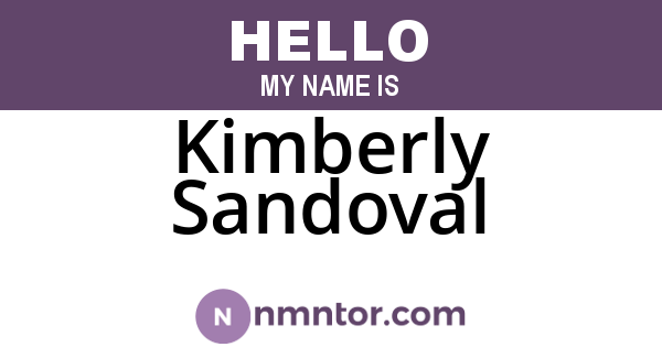 Kimberly Sandoval