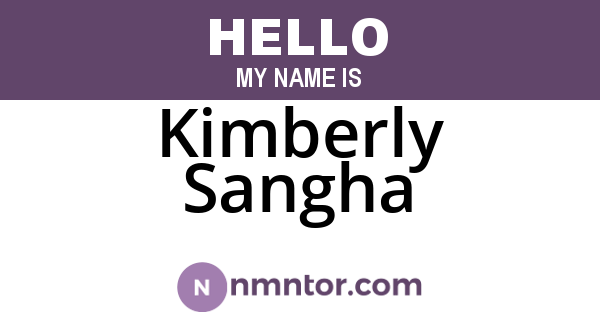 Kimberly Sangha