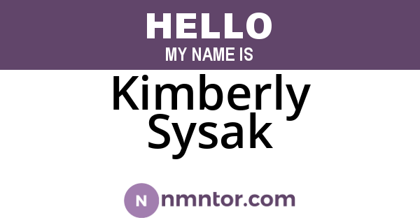 Kimberly Sysak