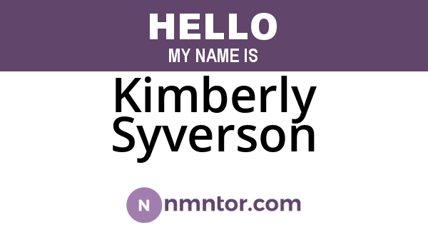 Kimberly Syverson