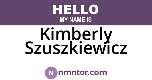 Kimberly Szuszkiewicz