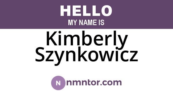 Kimberly Szynkowicz