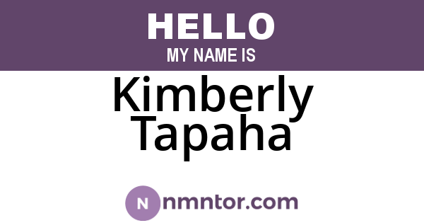 Kimberly Tapaha