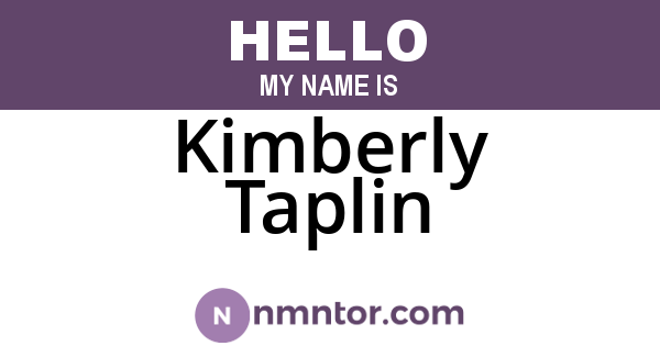 Kimberly Taplin