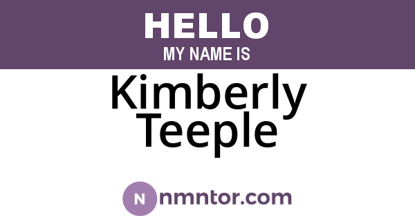 Kimberly Teeple