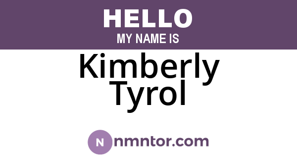 Kimberly Tyrol