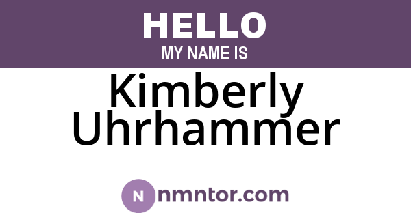Kimberly Uhrhammer