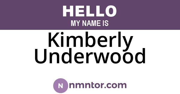 Kimberly Underwood