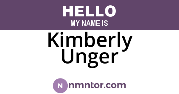 Kimberly Unger