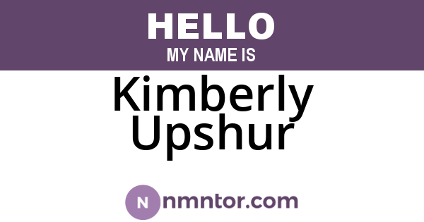 Kimberly Upshur