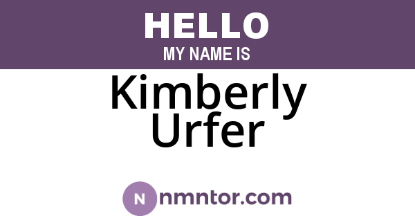 Kimberly Urfer