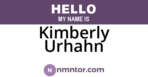 Kimberly Urhahn