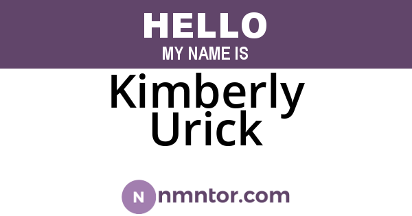 Kimberly Urick