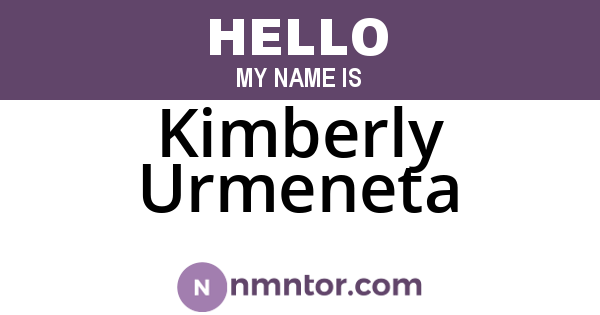 Kimberly Urmeneta
