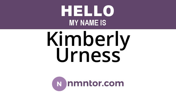 Kimberly Urness