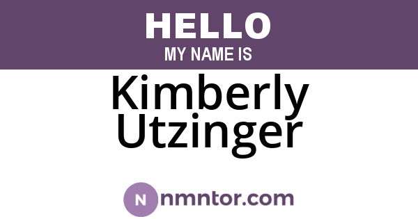 Kimberly Utzinger