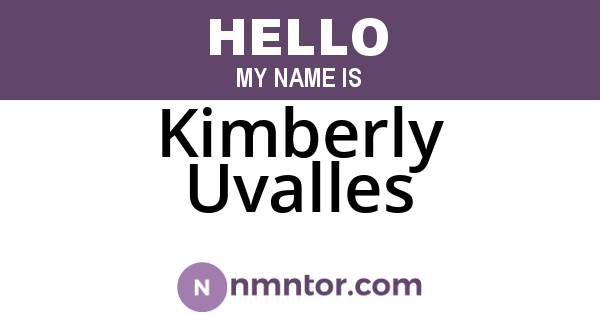 Kimberly Uvalles