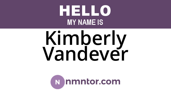 Kimberly Vandever