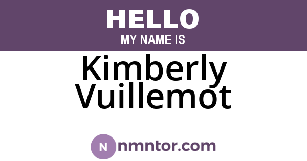 Kimberly Vuillemot