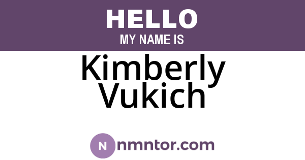 Kimberly Vukich