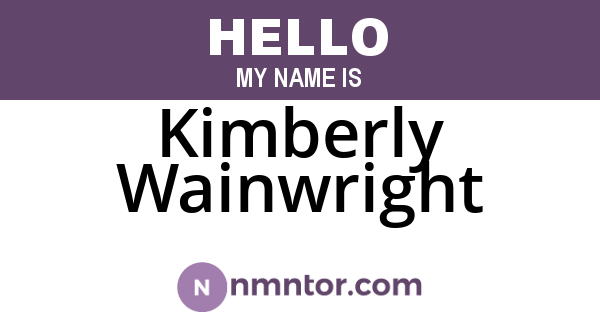 Kimberly Wainwright