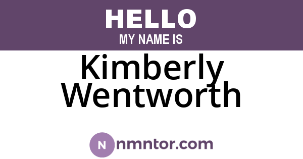 Kimberly Wentworth