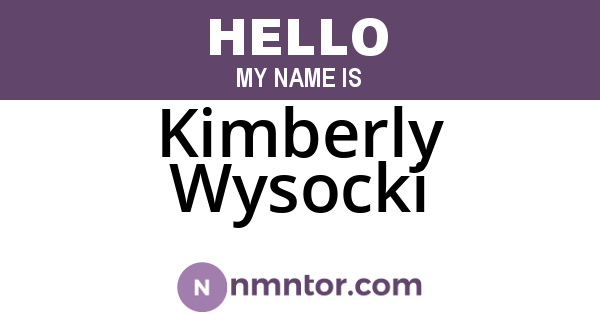 Kimberly Wysocki