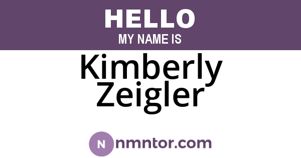Kimberly Zeigler