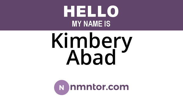 Kimbery Abad