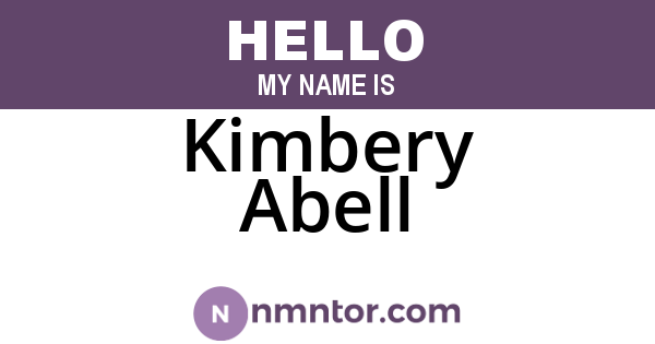 Kimbery Abell