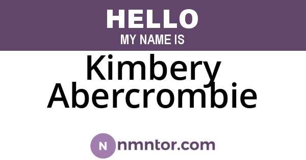 Kimbery Abercrombie
