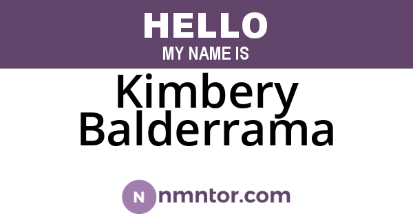 Kimbery Balderrama