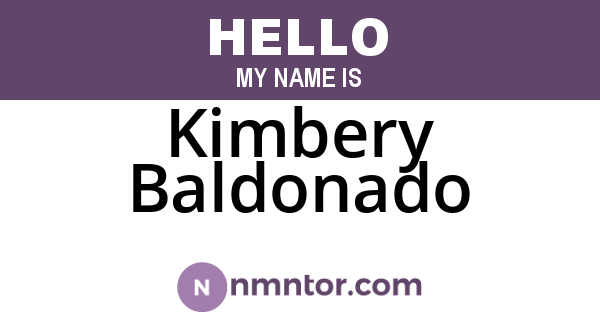 Kimbery Baldonado