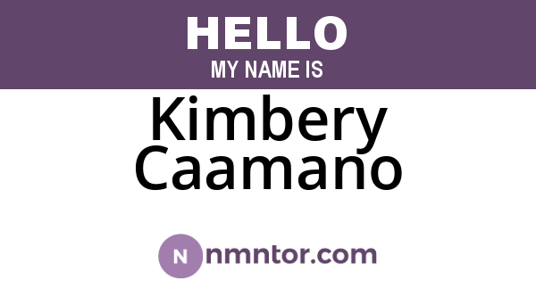 Kimbery Caamano