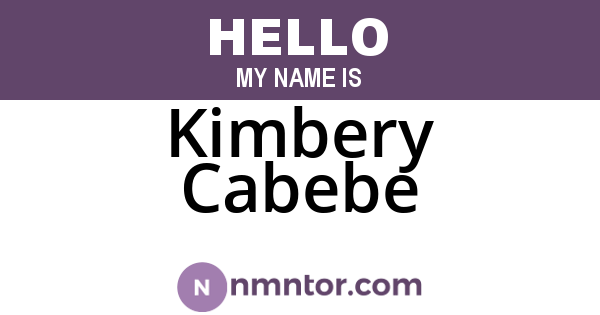 Kimbery Cabebe