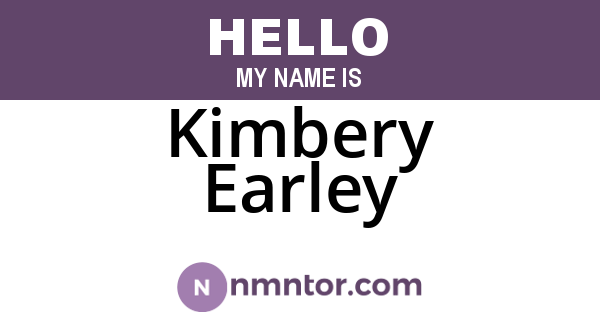 Kimbery Earley