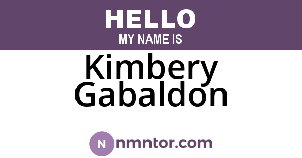 Kimbery Gabaldon