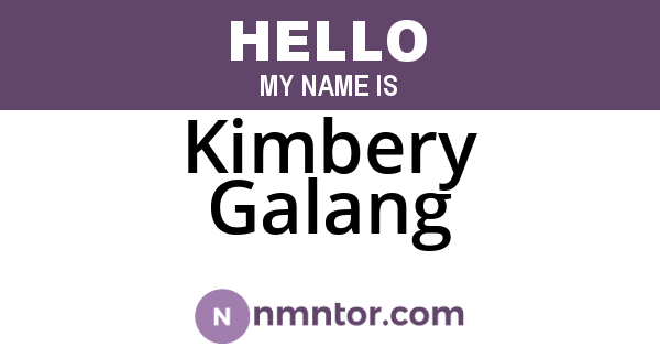 Kimbery Galang