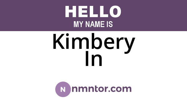 Kimbery In