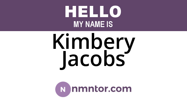 Kimbery Jacobs