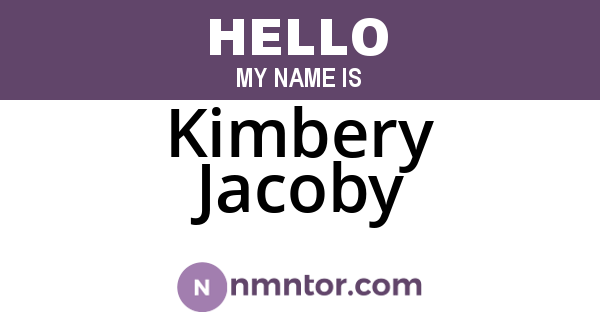 Kimbery Jacoby