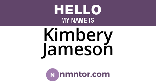 Kimbery Jameson
