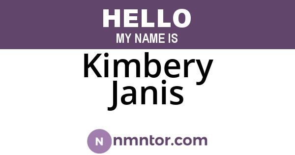 Kimbery Janis