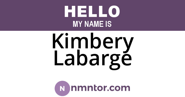 Kimbery Labarge