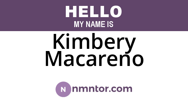 Kimbery Macareno