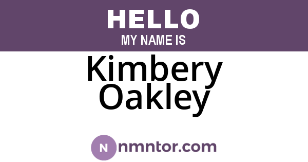 Kimbery Oakley