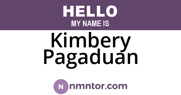 Kimbery Pagaduan