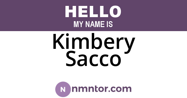Kimbery Sacco