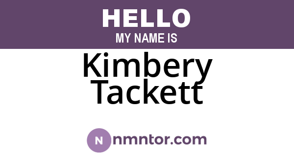 Kimbery Tackett
