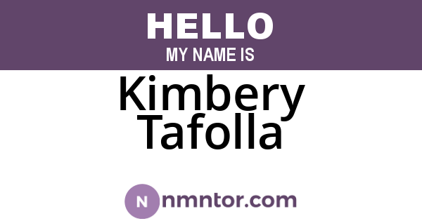 Kimbery Tafolla